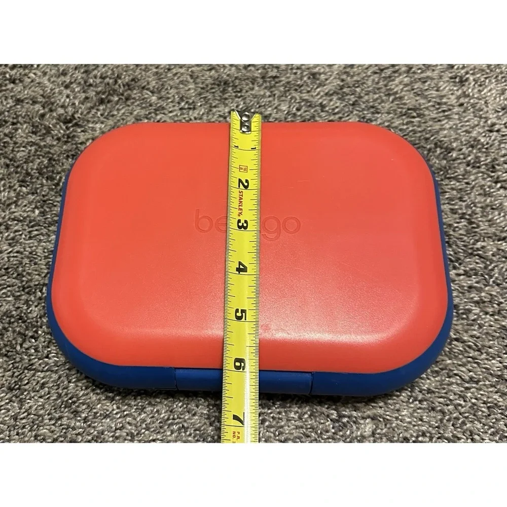 Bentgo Bento Box 4 Compartments Red Blue Rectangular Plastic Snap Lid Reusable