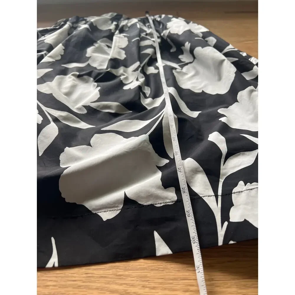 Kate Spade Black and White Floral A-Line Skirt