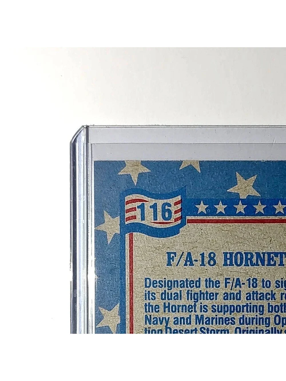 F/A-18 Hornet 1991 Topps Desert Storm #116 Card
