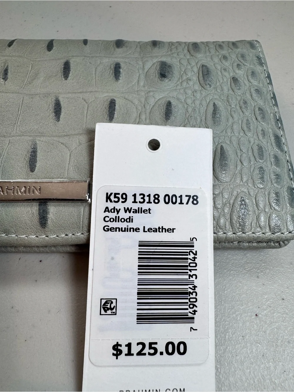 Brahmin croc embossed