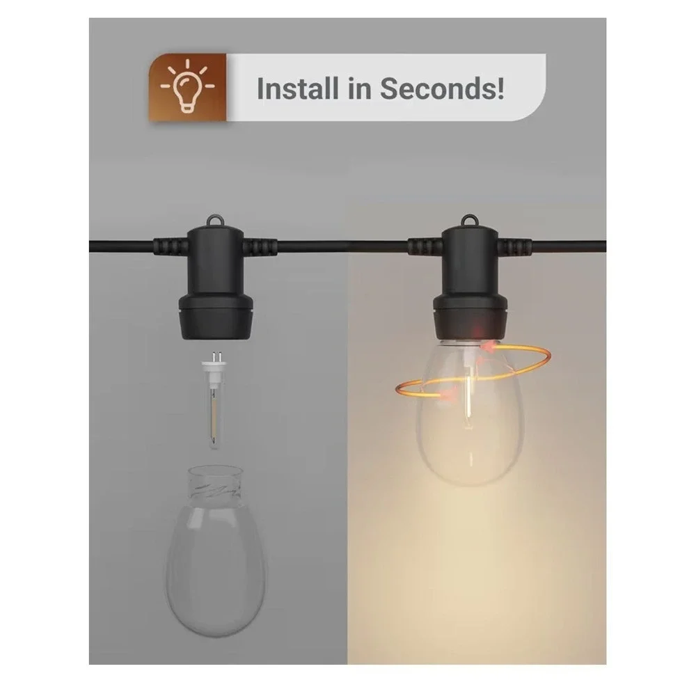 Sunco S14 LED Patio String Light Replacement Bulbs for Outdoors 23 TOTAL BULBS