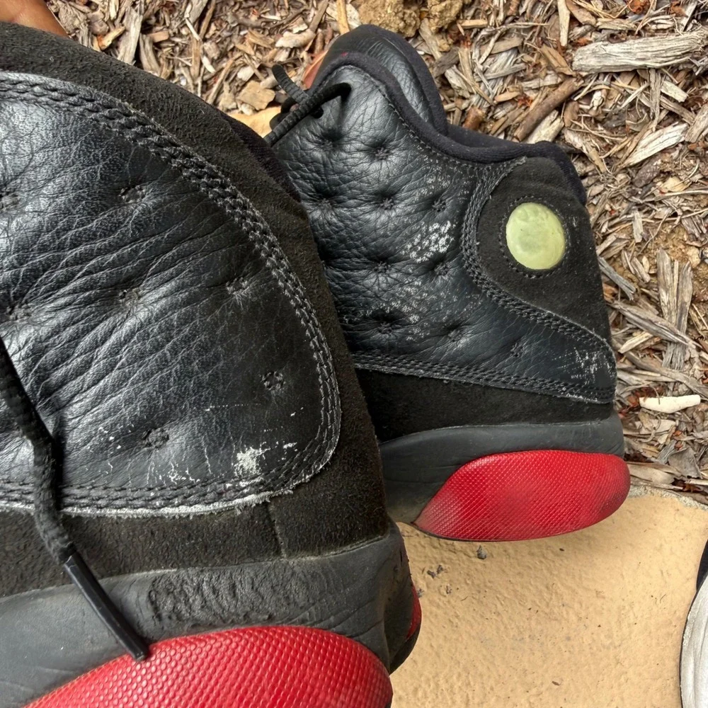 Jordan 13 Retro Dirty Bred Mens Size 11 Black Gym Red Basketball‎ Shoes