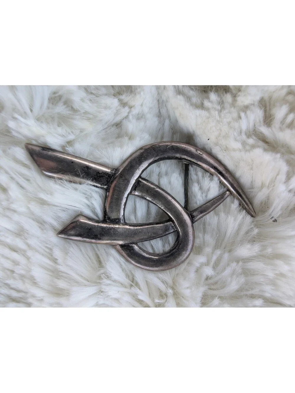 Vintage Abstract Sterling Silver Brooch Pin