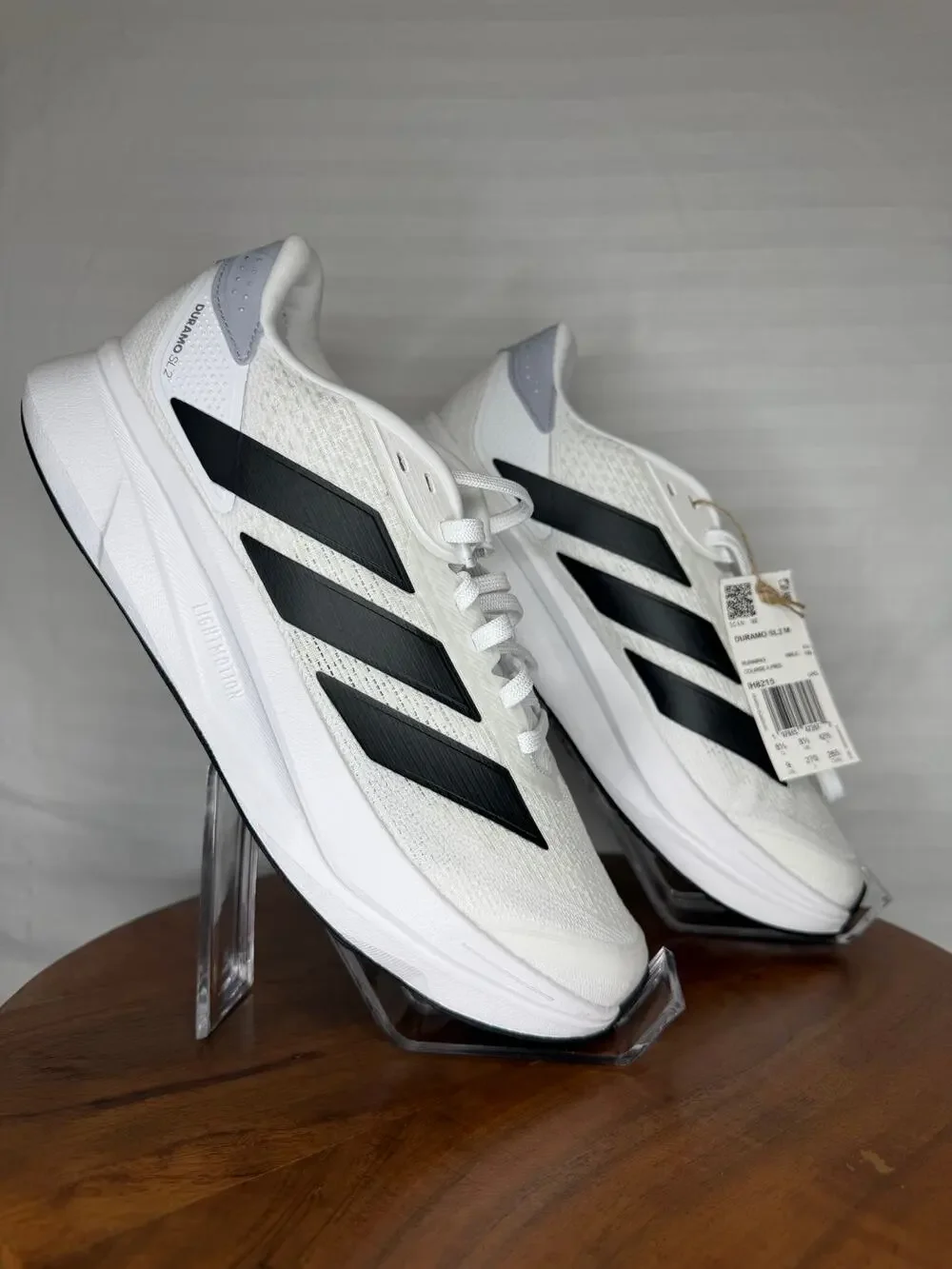 Adidas Duramo SL2 Running Shoes Men’s 9 White Black Lightmotion NWT