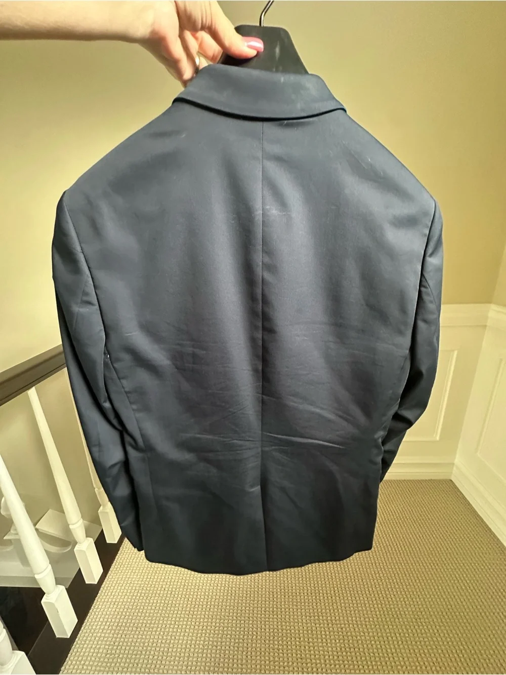 Express Men's Dark Navy Two-Button Blazer