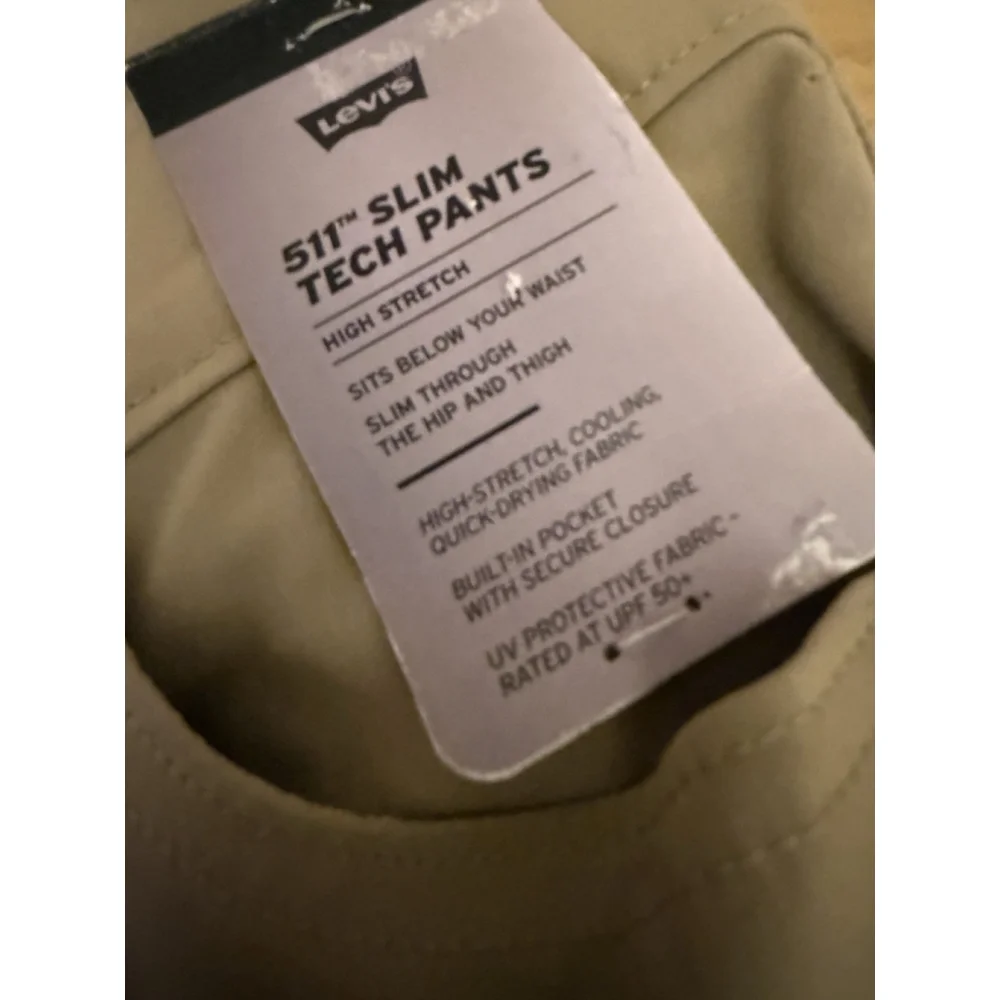 Levi's 511‎ Jeans Mens 30x32 Slim Straight Leg Tech Khaki Tan New With Tag