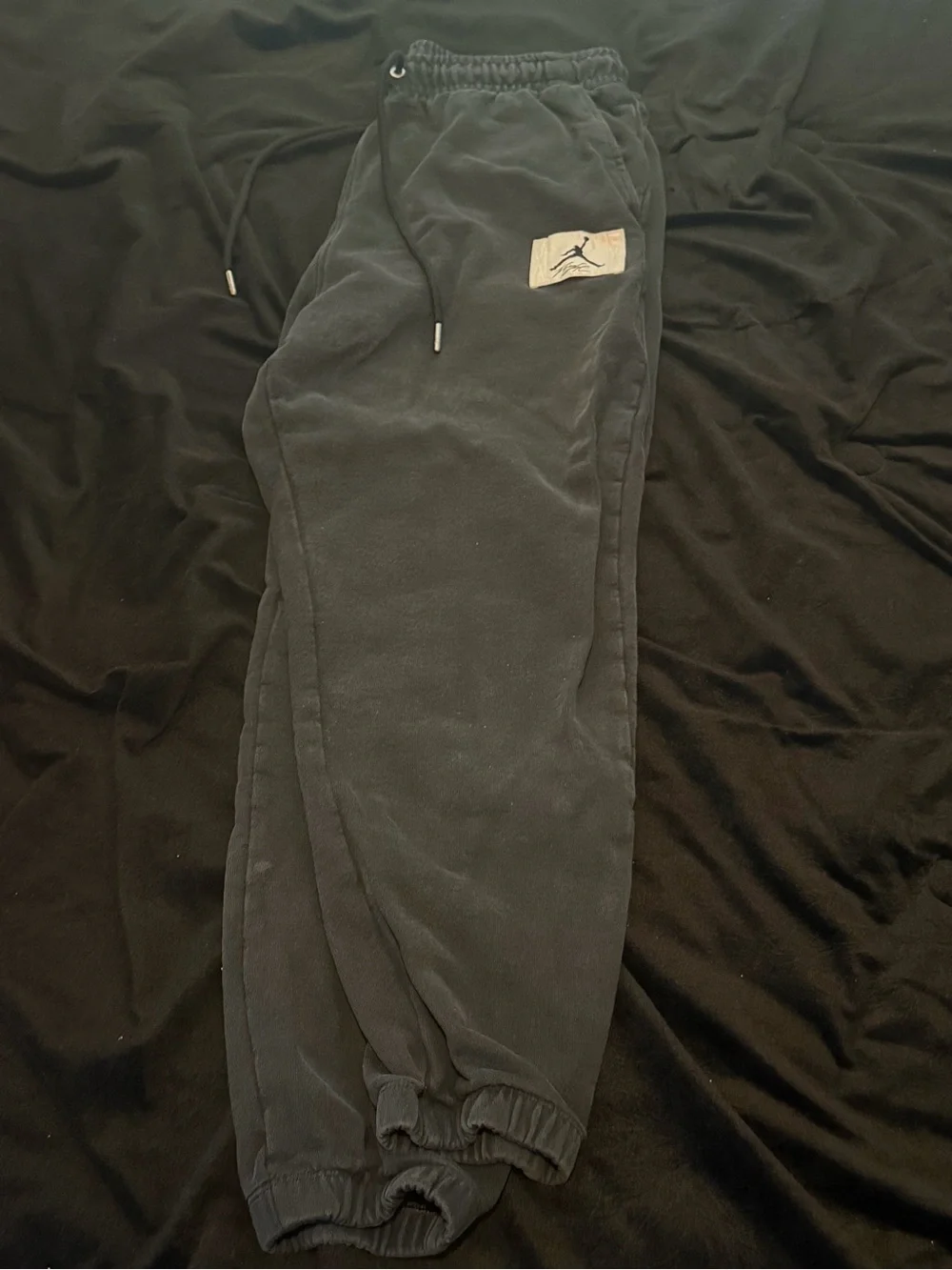 Jordan Black Sweatpants with Red Jumpman Logo