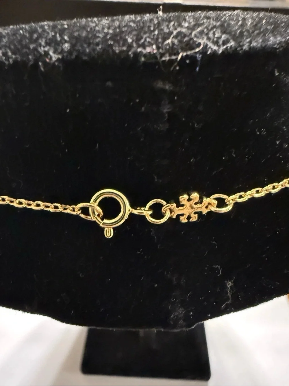 NEW Tory Burch Logo Shell Heart Cross Gold Plated  Charms Pendant Necklace Chain
