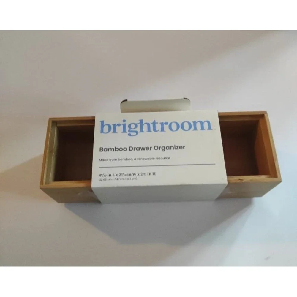 Brightroom Bamboo Drawer Organizer Set – 3 Pieces – Kitchen Bathroom Office
