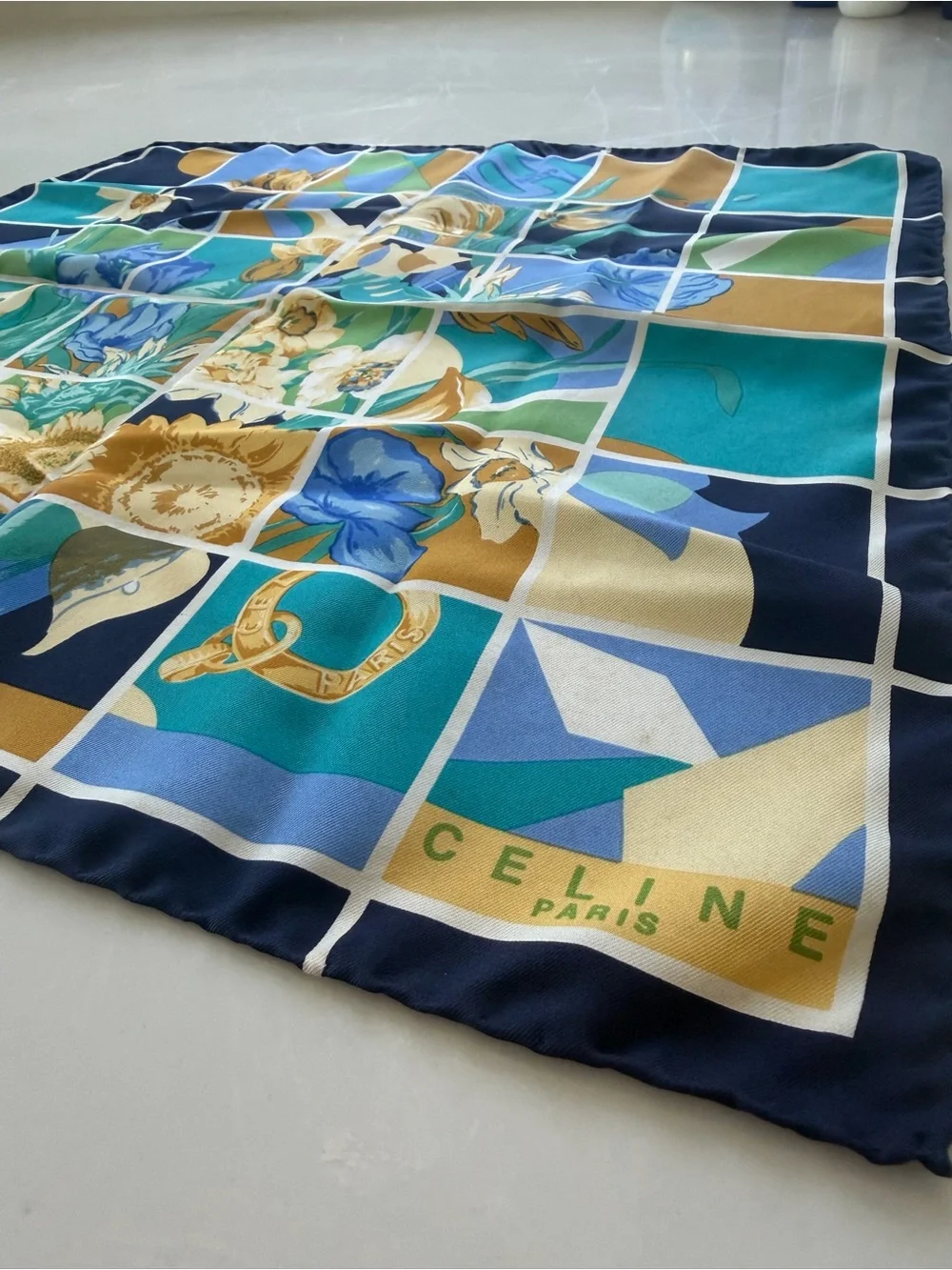 Celine designer silk