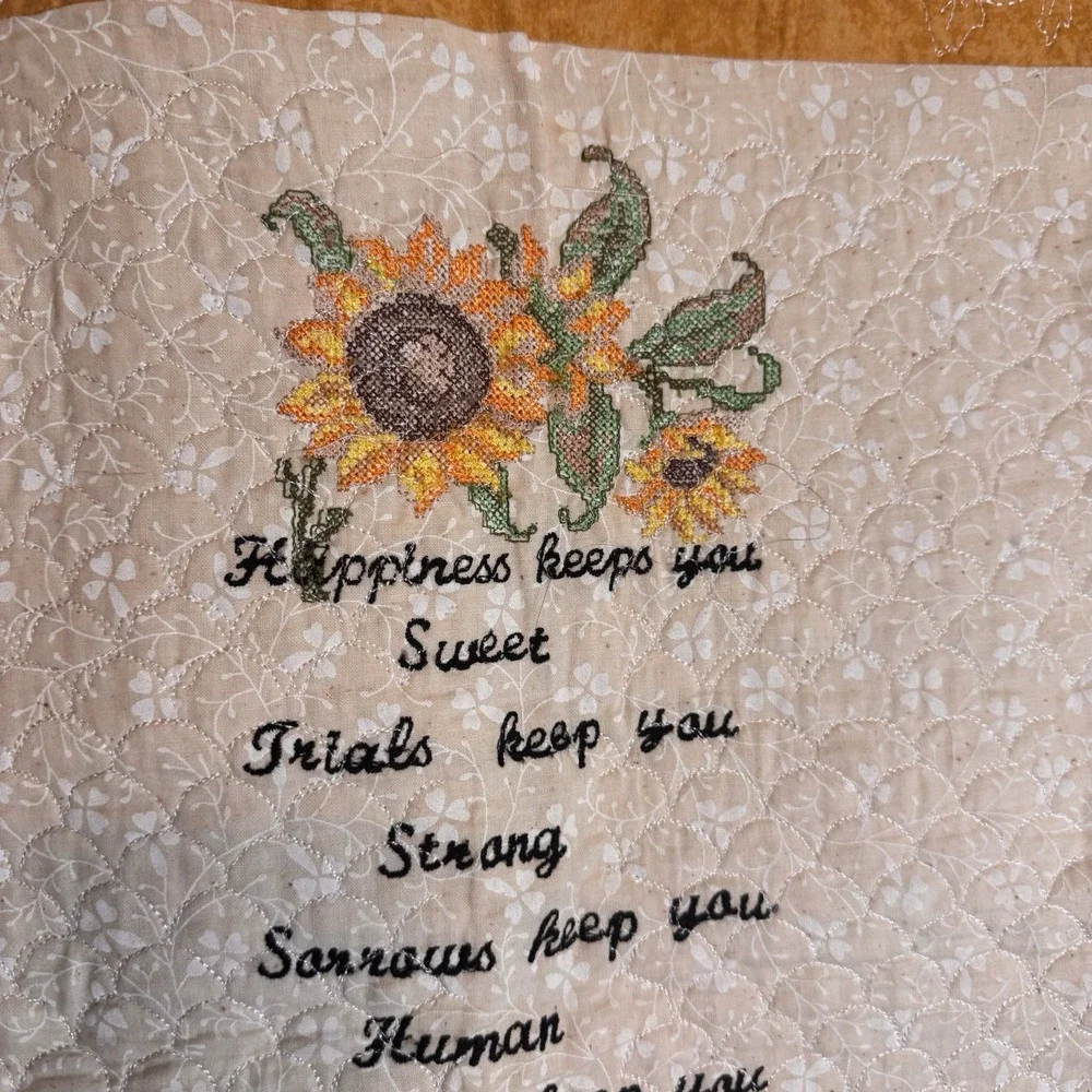 Handmade embroidery reads