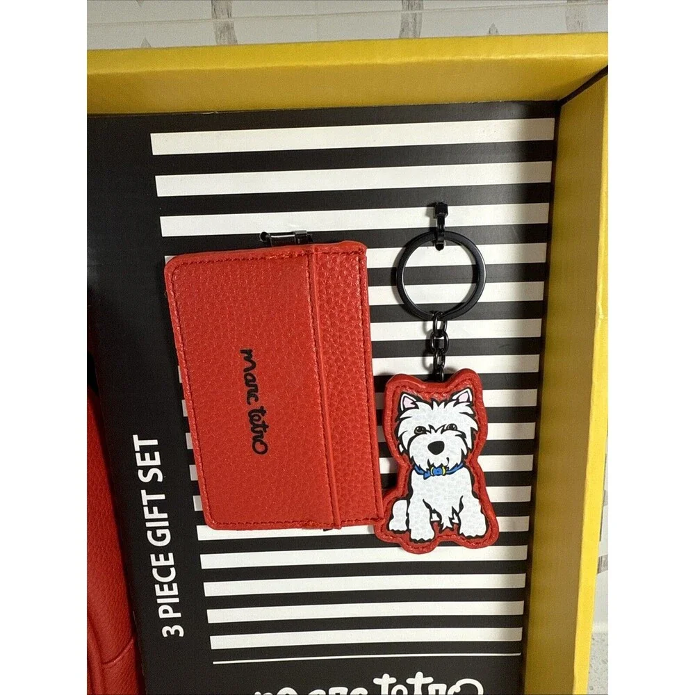 Marc Tetro 3 Pc Gift Set Mini Backpack Keychain Cardholder Purse Scottie‎ Dog