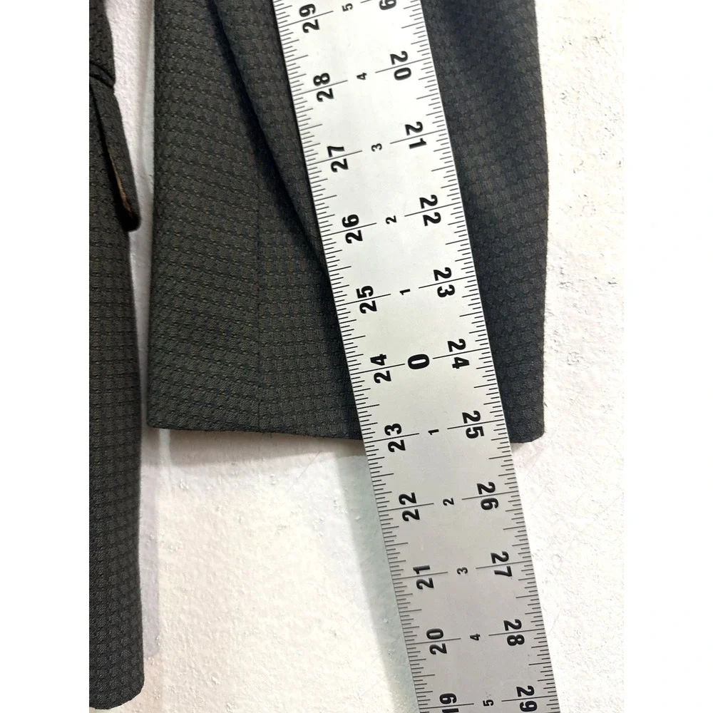Vtg 90s Double Breasted‎ Blazer 42R green knit jacket sport suit coat J Riggins
