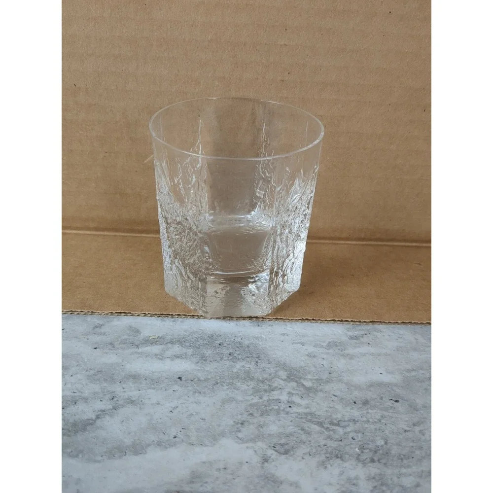 1 Iittala Finland Cordial Glass, Octagon, Textured Sides‎