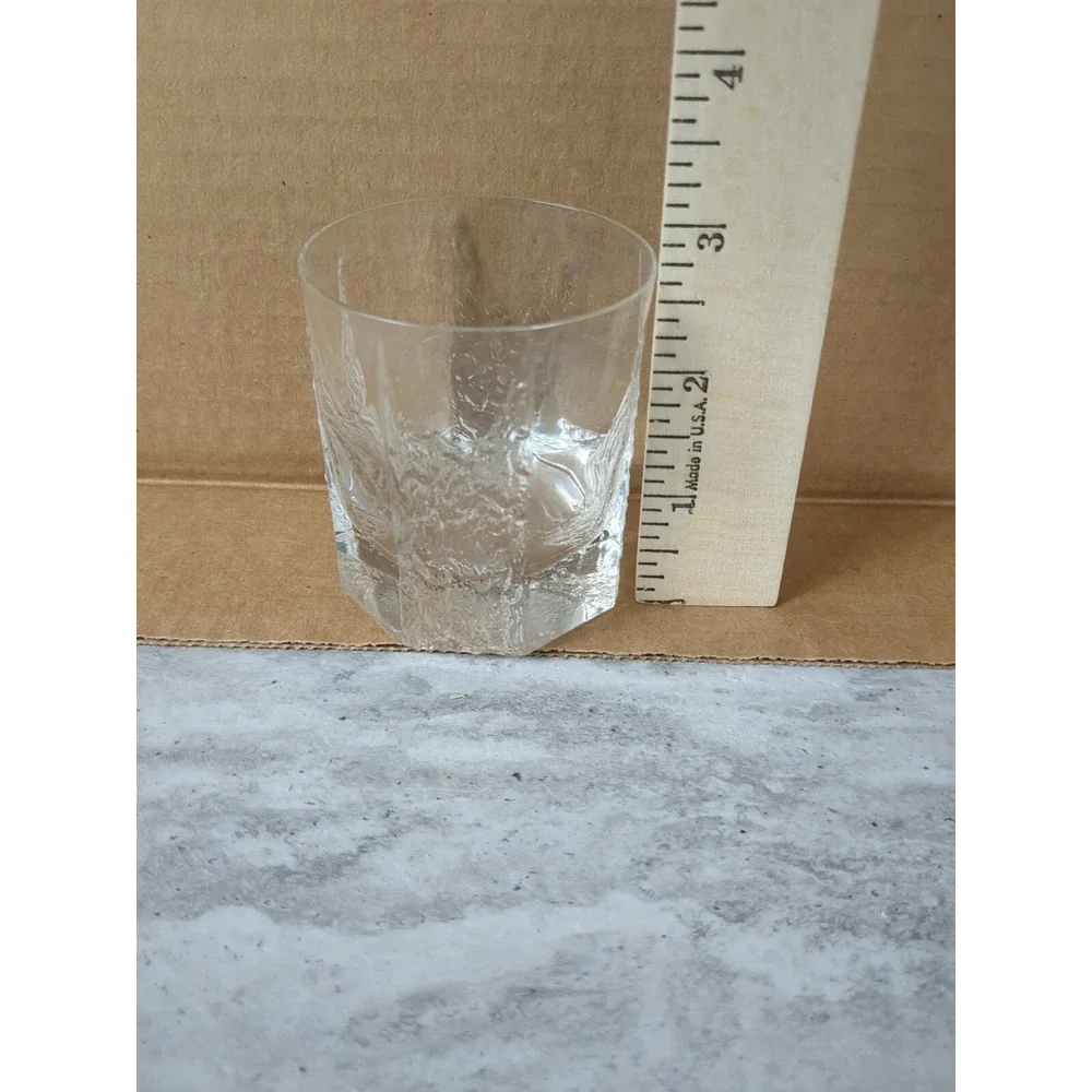 1 Iittala Finland Cordial Glass, Octagon, Textured Sides‎