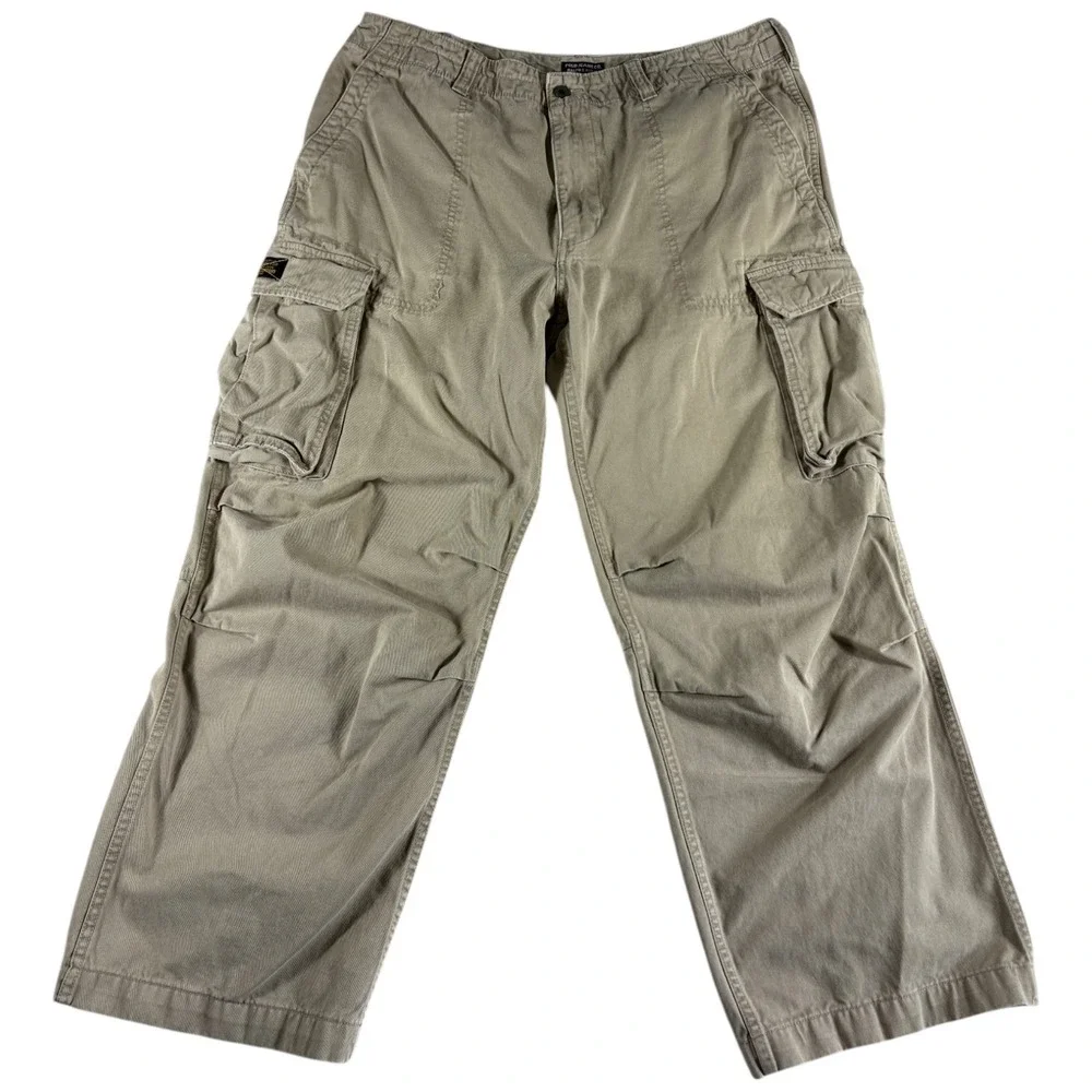 VTG Polo‎ Jeans Co. Ralph Lauren Cargo Pants Mens 38x30 Khaki Military Grunge