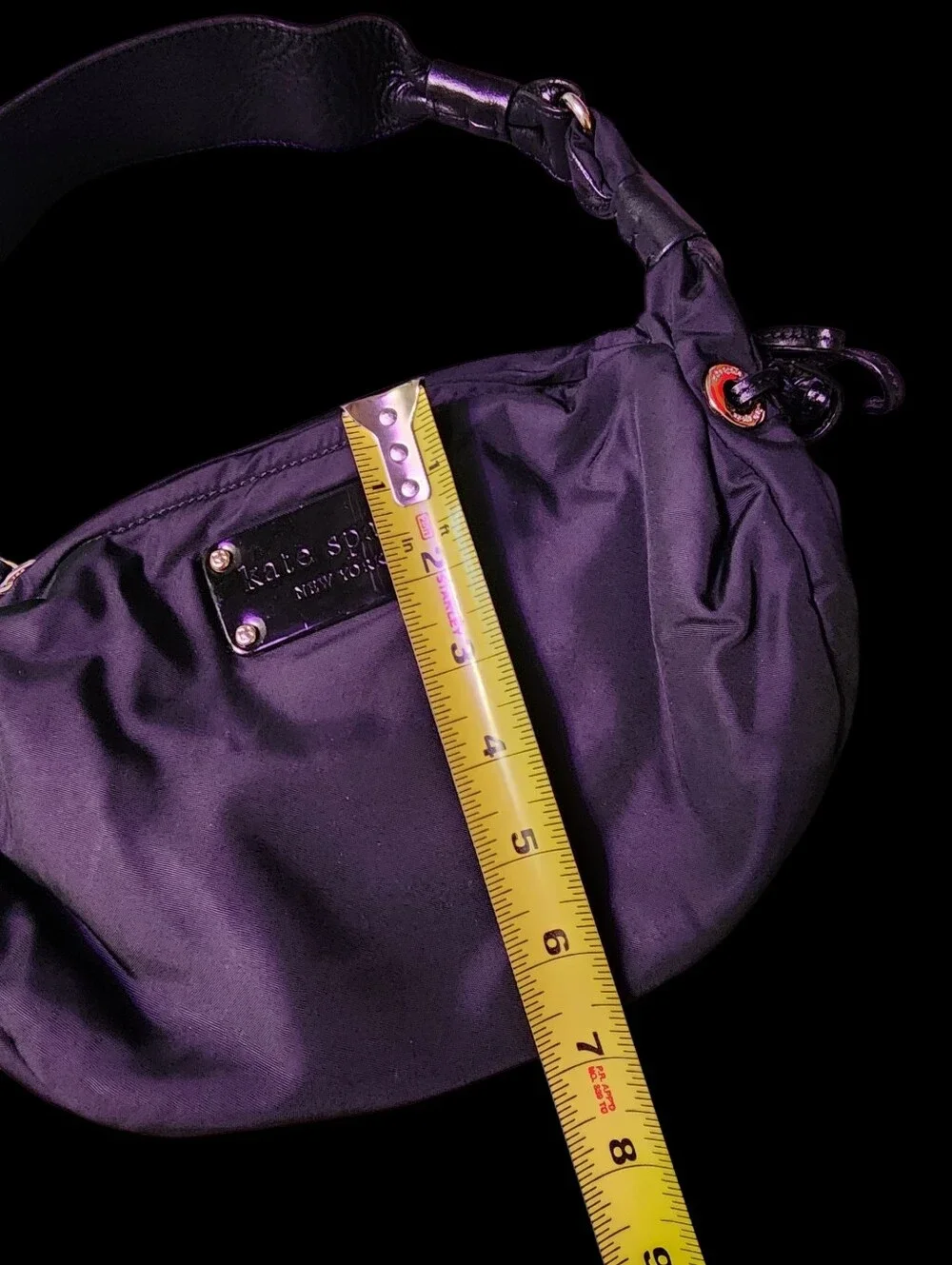 Kate Spade Black Microfiber Shoulder Baguette Bag Vintage 90s