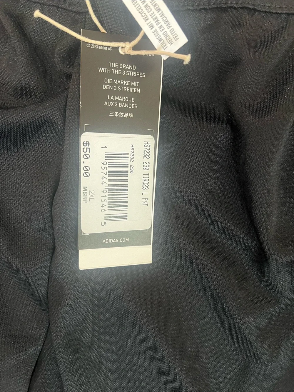 adidas Black Jogger Pants with Tag