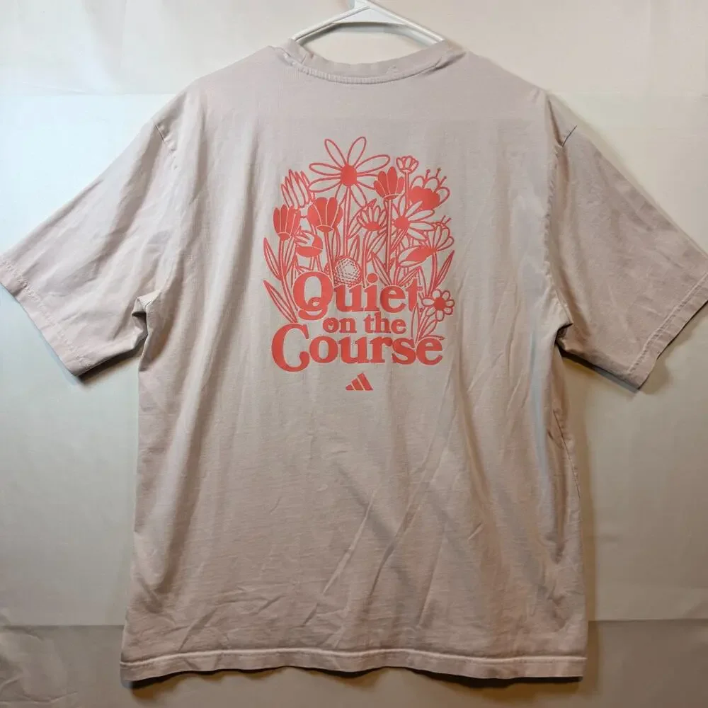 Adidas Men's Graphic Golf Short Sleeve T Shirt In Wonder Quartz Size Medium