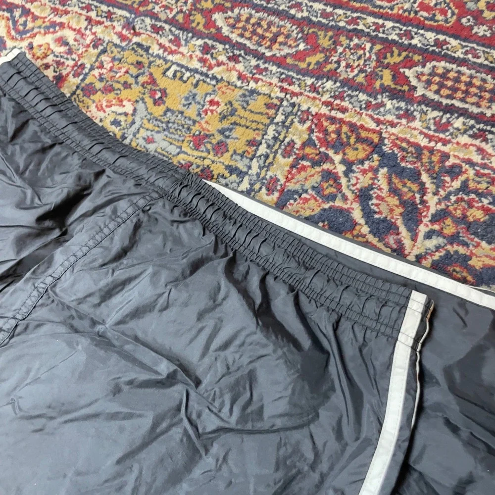 Adidas Mens Track Pants Black‎ White 3 Stripe Athletic Joggers Size M