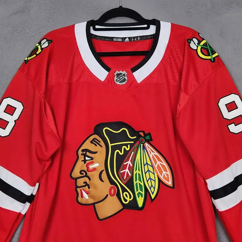 Chicago Blackhawks Hockey Jersey Mens Large Red NHL Connor Bedard 98 Adidas