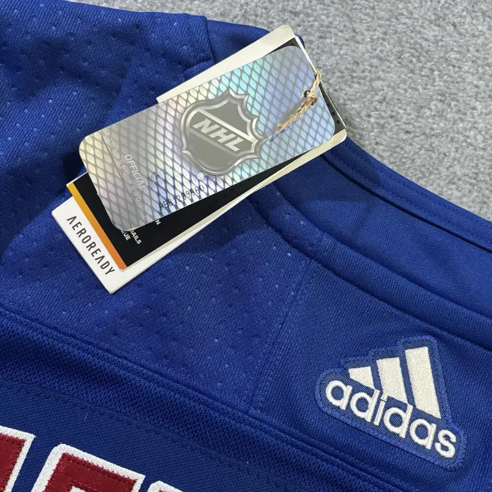 Adidas NY Rangers Alexis Lafreniere 13 Authentic Blue Jersey Men Size 50 NWT