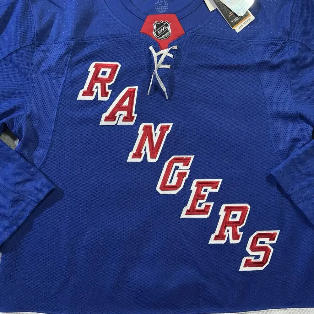 Adidas NY Rangers Alexis Lafreniere 13 Authentic Blue Jersey Men Size 50 NWT