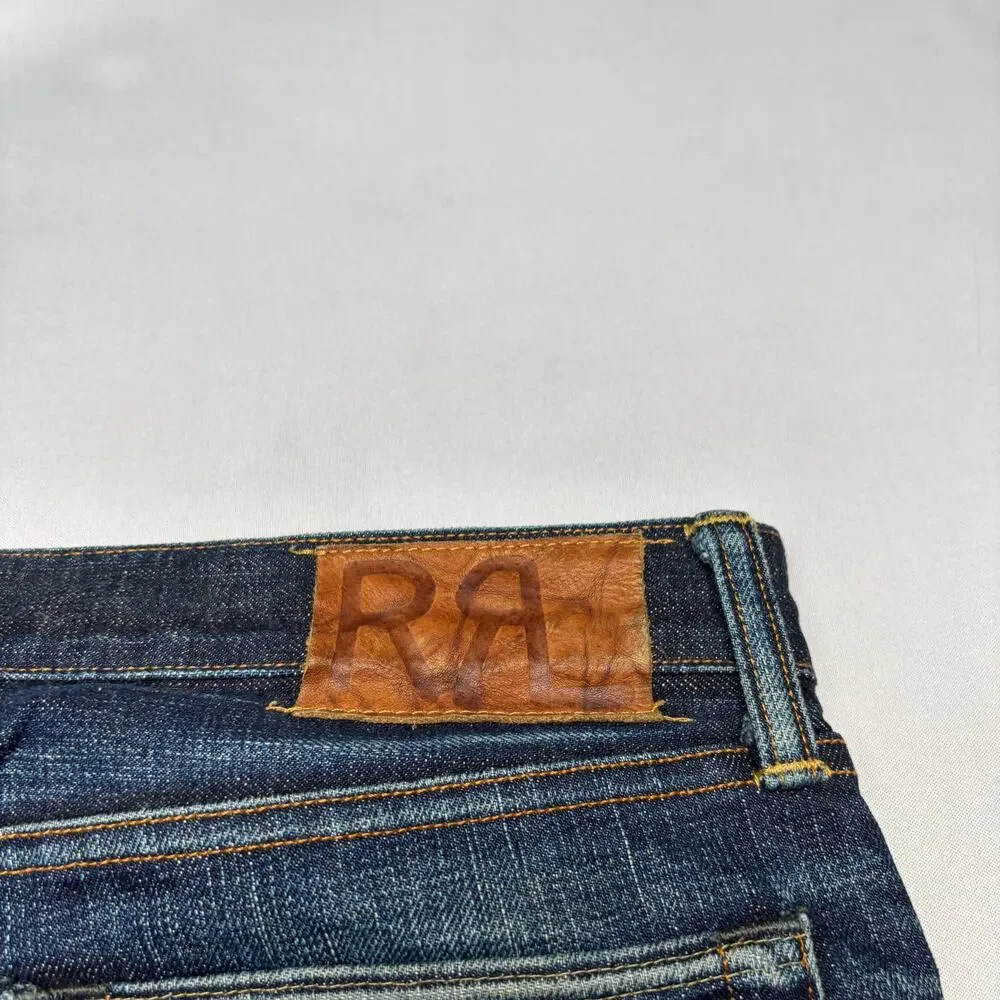 RRL Double RL Slim Fit Japan Woven Selvedge Denim Jeans Men's 30x34 Whiskering