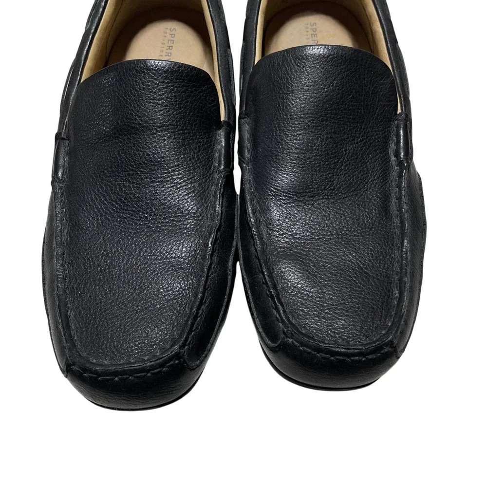 Sperry Men's 9 M Leather Upper Driving Lofters Black Venetian Moccasin