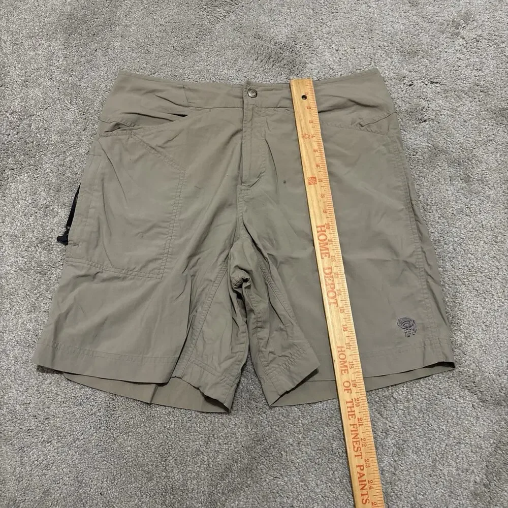 Mountain Hardwear Shorts Mens Medium Brown Outdoor Hiking Performance Tech Nylon