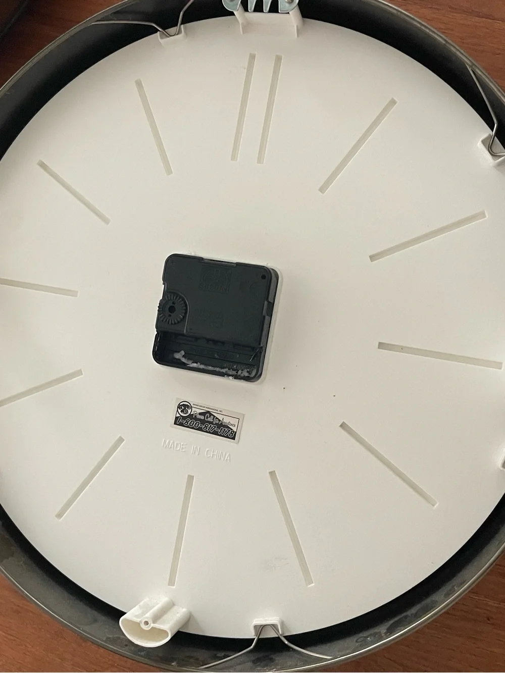 Modern Minimalist Gold and White Wall Clock