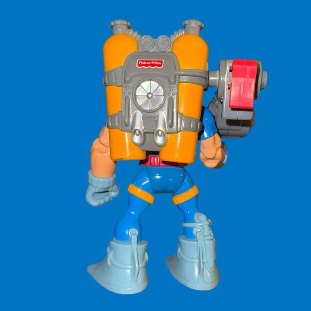 1999 Vintage Fisher Price Rescue Hero’s Scuba Diver Gil Gripper & Nemo Dolphin