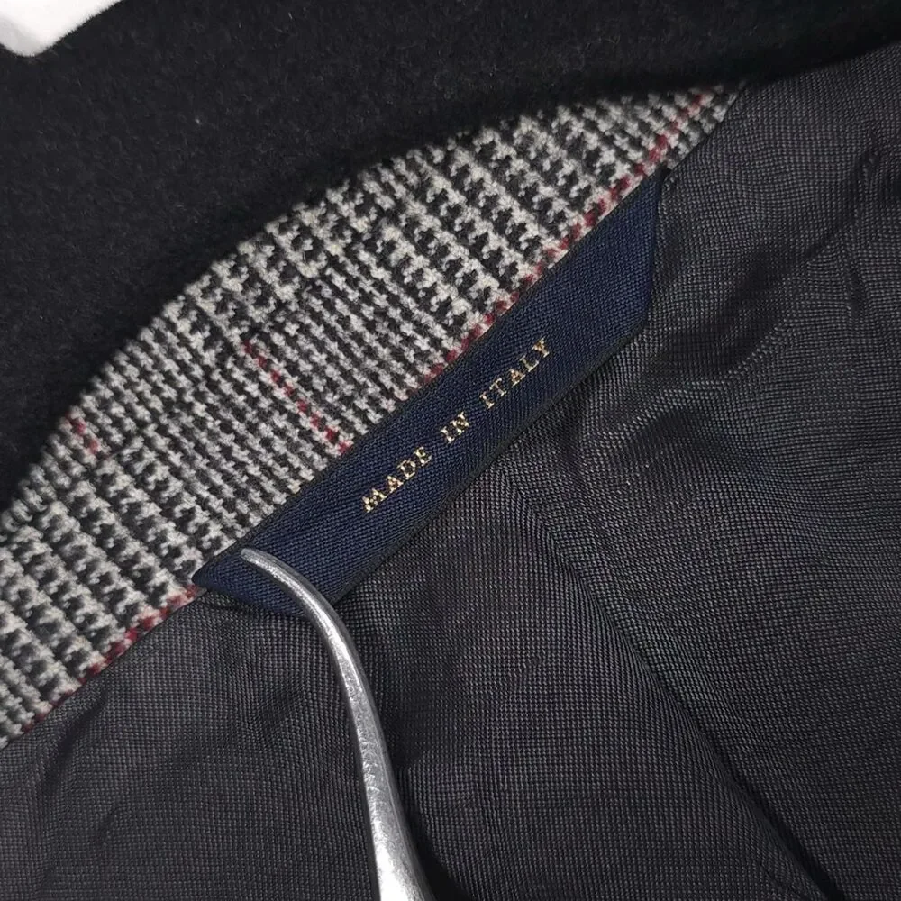 BROOKS BROTHERS Loro Piana WOOL Blazer Sport Coat Size 42 Gray Plaid ITALY 120’s