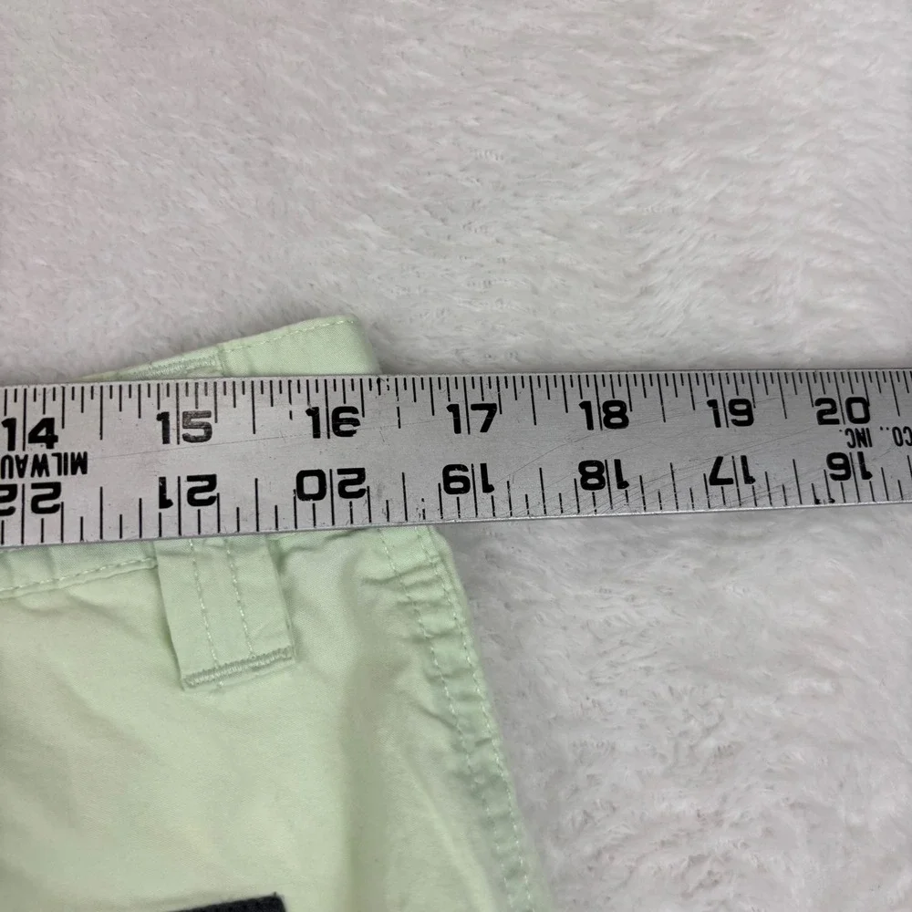 Columbia Mens Mint Green Flat Front Casual Outdoor Hiking Shorts Size 32W 8L