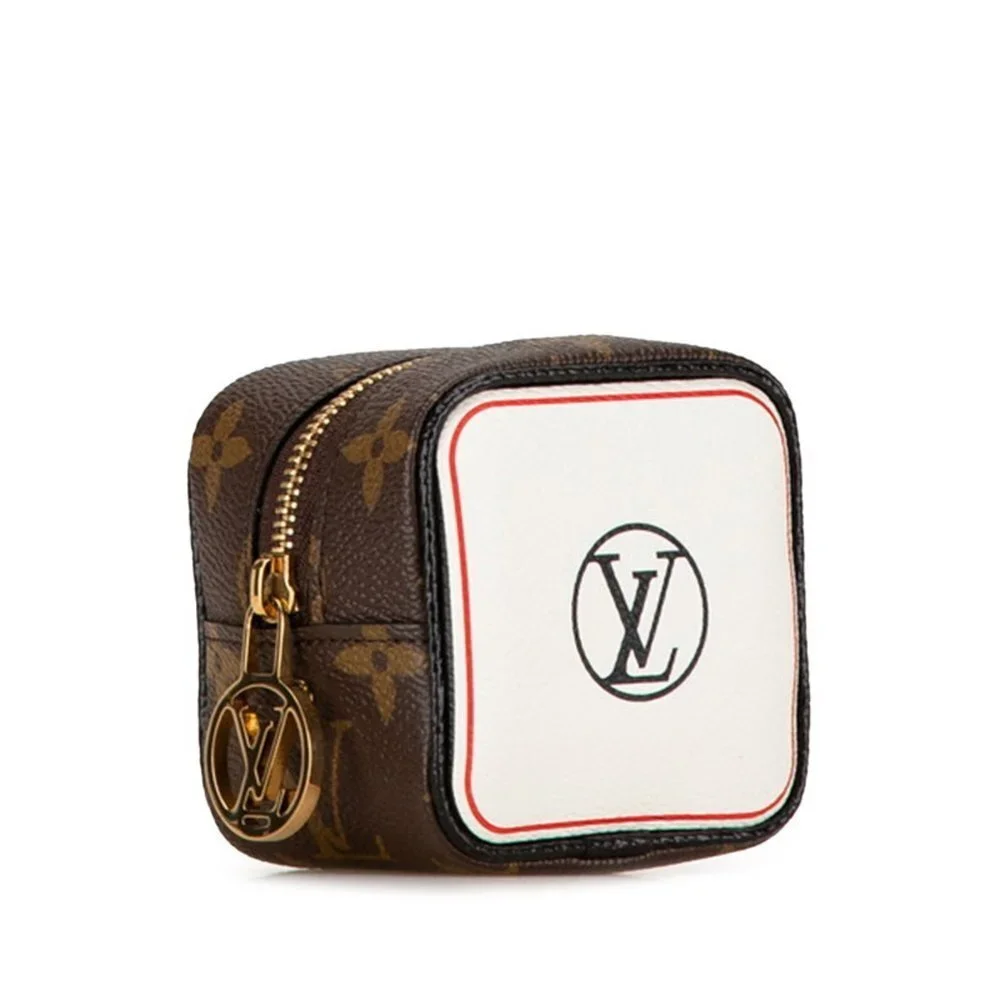 LOUIS VUITTON Authentic Brown Monogram Leather Pouch