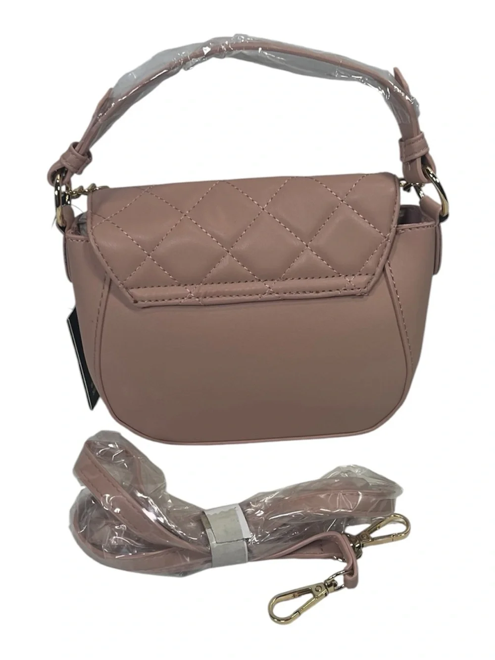 Badgley Mischka Quilted Chloe Pearl Handbag/Crossbody Blush MSRP $129.00