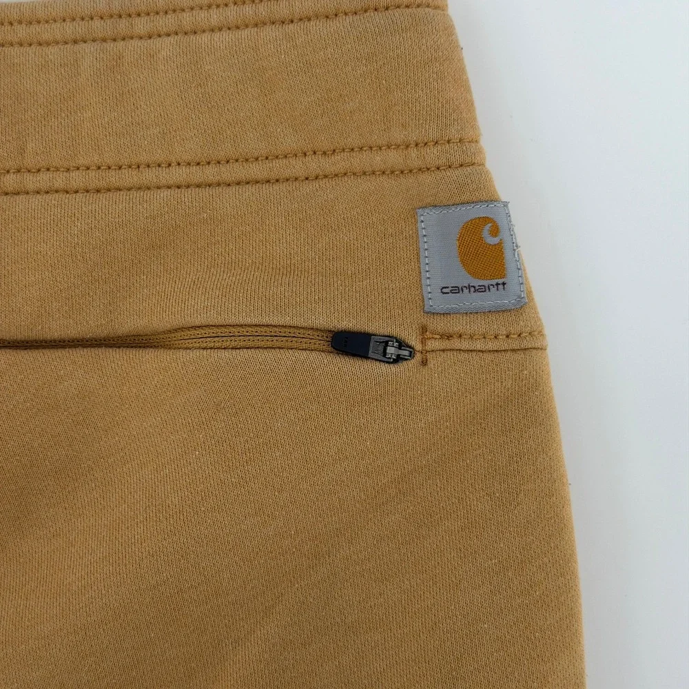 Carhartt Sweatpants Mens Medium Brown Relaxed Fit Fleece Joggers Zipper Pocket