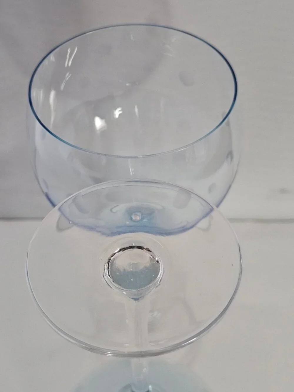 2 Block Glitter Blue Goblet 8.5