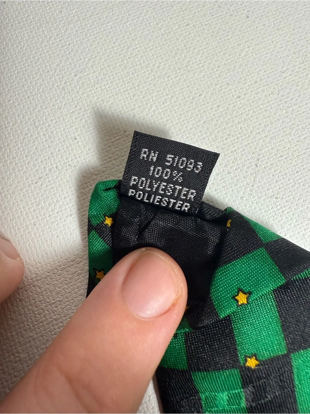 Vintage Hallmark Necktie Christmas Trees Holiday Black Red Green 58