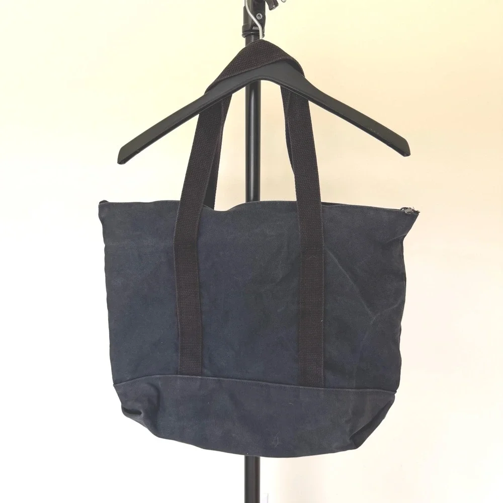 Norman Rockwell Museum Black Canvas Tote Bag Zipper Top Souvenir Travel Bag