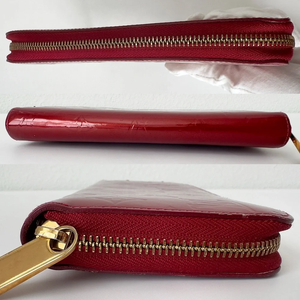 Louis Vuitton Vernis Red Zip-Around Wallet