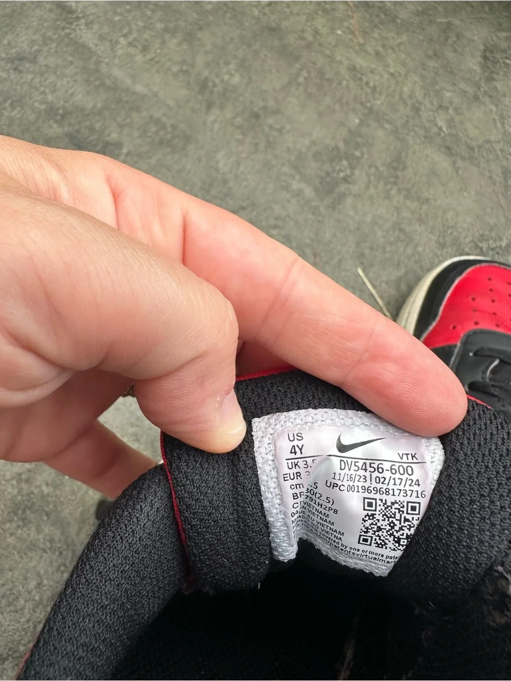 Nike Kids Red and Black Sneakers