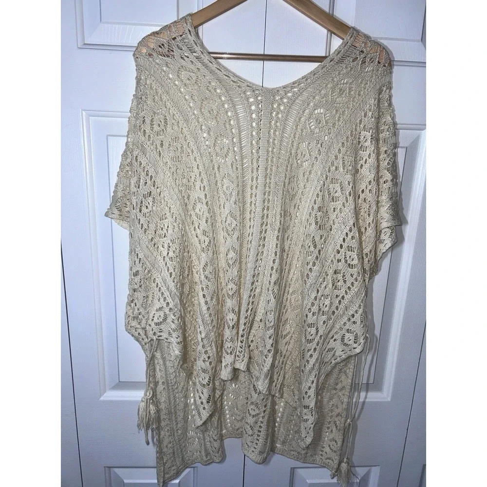 Womens‎ Crochet Cover Up Swim Top One Size Pool Beach Boho Festival