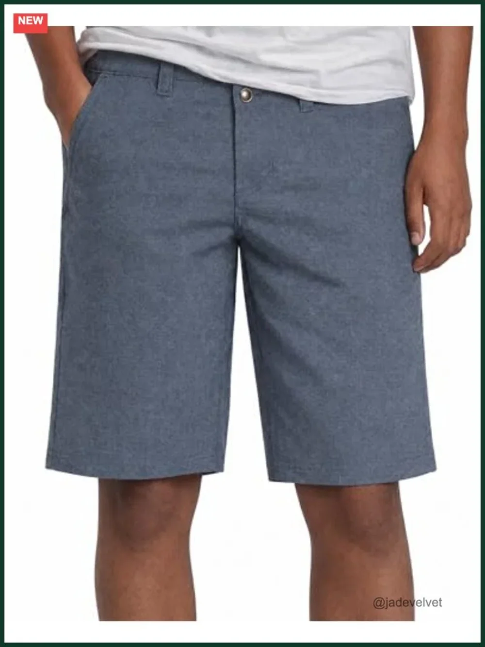 Boys Twill Chino Shorts with Stretch - Flat Front Pull On - School Uniform