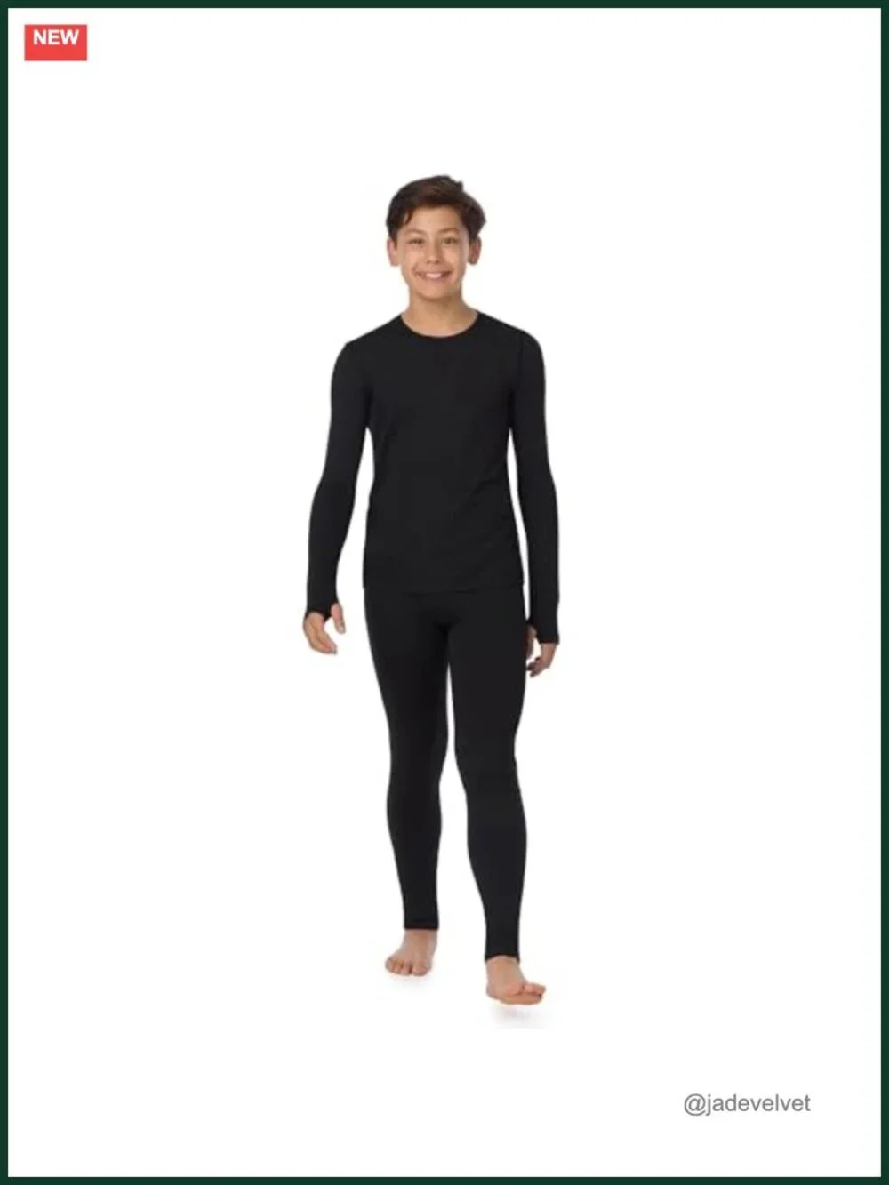 Kids Lightweight Active Base Layer Set - Long Sleeve Shirt & Leggings
