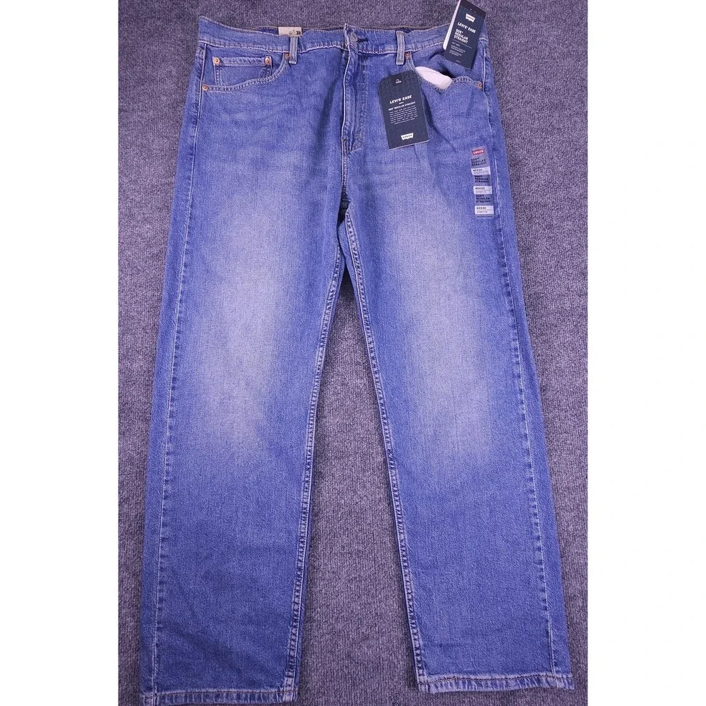 Levis‎ 505 Mens Jeans 40x30 Blue Regular Straight Stretch Denim Levis Ease