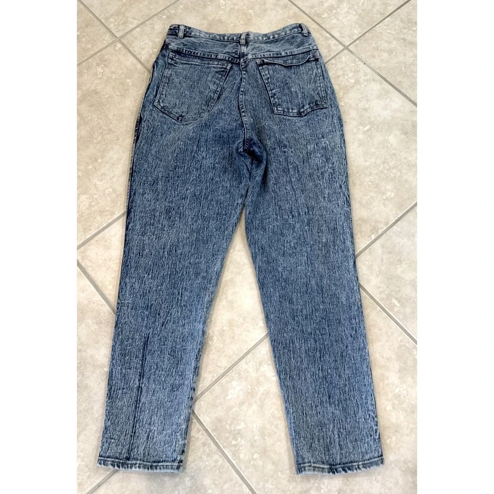 VTG‎ Pure Jeanswear Jeans Size 32 Acid Wash High Rise Tapered Leg Retro 90s