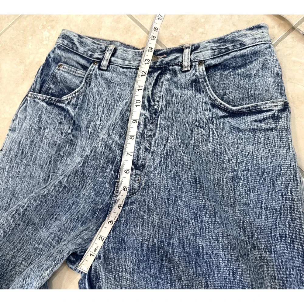 VTG‎ Pure Jeanswear Jeans Size 32 Acid Wash High Rise Tapered Leg Retro 90s