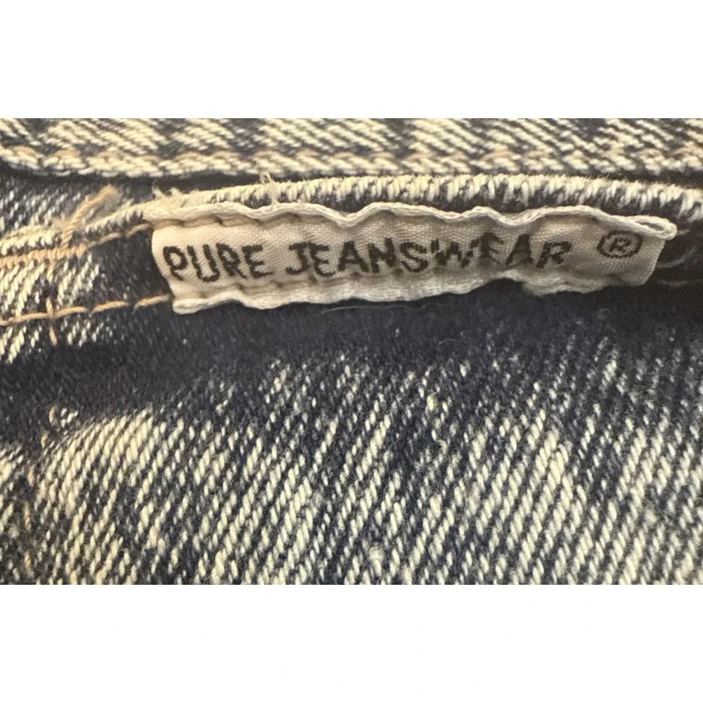 VTG‎ Pure Jeanswear Jeans Size 32 Acid Wash High Rise Tapered Leg Retro 90s