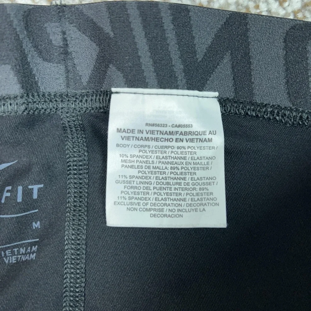 Nike Pro Pants Mens Medium Black Dri FIT Compression Leggings Running Gym Sport